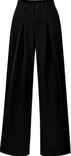 BTFBM Women High Waist Palazzo Pants Spring 2026 Casual Wide Leg Trousers Loose Work Office Business Suit Pant Pockets, XL
