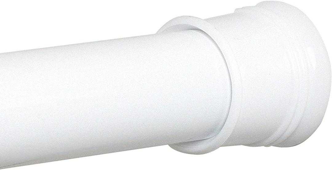 Zenna Home Tension Shower Curtain Rod, White, 44 to 72 Inches Premium Steel Adjustable Shower Curtain Rod for Bathroom, Easy No Drill Install Rust Resistant Spring Tension Shower Curtain Bar