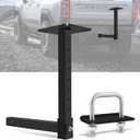 Heavy-Duty Hitch Mount Vise Plate, Hitch Vise Holder with Adjustable Height, Hitch Vise Mount for Truck, Trailer Hitch Vise, Universal Fit for 2-Inch Receiver (Black)