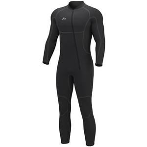 Hevto Men Wetsuits 3/2mm Neoprene Wet Suit Back Front Zip in Cold Water for Surfing Swimming Diving