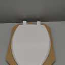 Mayfair Cassel Slow Close Toilet Seat, Easy Clean, Non Slip Premium Wood Seat, Easy Install, Made in USA, Elongated, White
