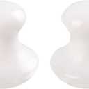 Uonlytech Spa Energy Round Jade Massage Mushroom Head Massager for Trigger Point Therapy Handheld Muscle Scraper Tool to Improve Circulation and Body Compact 3.1 Inch Size