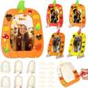 2 x Geelin 6 Pack Fall DIY Wooden Pumpkin Picture Frames Craft Kits Pumpkin Photo Frame Ornament for Thanksgiving Autumn Art Fall Craft Decoration for Home Classroom Activities Gift Party Favor (Fresh)