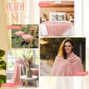 Buryeah 6 Pack Boho Knitted Throw Blankets with Tassels 50x60 Soft Warm Throws Bulk for Wedding Guests Housewarming Employee Teacher Appreciation Gifts Cozy Farmhouse Home Decor (Pink)
