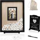 Wedding Guest Book Alternative, Guest Book Wedding Reception, Wedding Guest Book with Wooden Hearts Guest Book Signs for Wedding Anniversary Birthday Party Baby Shower