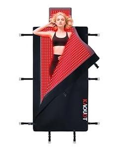 Kaoudt 2025 Medical-Grade TPU Red Light Therapy Mat for Full Body Pain Relief, FSA&HSA Eligible 73"x33" Dual Wavelength Infrared Red Light Blanket with 2570 LEDs for Home Use