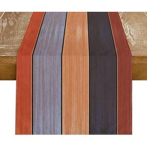 Fall Table Runners 72 Inches Long Stripe Table Runner Fall Gifts for Women Female Wife Grey Farmhouse Autumn Harvest Table Runner Thanksgiving Runner for Indoor Home Party Decor 13x72 Inch