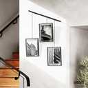 Umbra Exhibit Picture Frame Gallery Set, Adjustable Wall Collage Displays Three 8"x10" Photos, Set of 3, Black