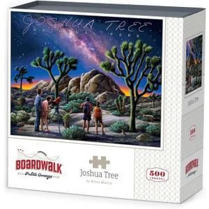 Joshua Tree National Park by Boardwalk - 500 Piece Jigsaw Puzzle for Adults, Made in USA