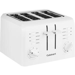 Cuisinart 4-Slice Compact Plastic Toaster, White, CPT-142P1