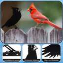 Shimeyao 8 Pcs Metal Bird Cardinal Garden Decor Outdoor Black Metal Birds Cardinal Gifts Yard Art Figurine Silhouette Statues Ornaments Christmas Decorations
