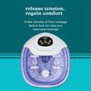 HoMedics Salt-N-Soak Footbath with Heat Boost and Soaking Salt Starter Kit, 4 Soothing Massage Rollers, Toe-Touch Controls, Splash Guard, Bubble, Vibration Massage, Bath Salt Dispenser, LED Display