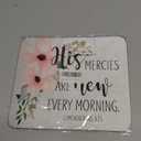 Hokafenle Square Mouse Pad, Inspirational Quote Mouse Pad with Floral Design, Motivational Mouse Mat Waterproof Mousepad Non-Slip Rubber Base Mouse Pads for Office Laptop