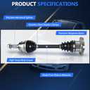 Maxfavor CV Axle Front Fit for Chevy Silverado Suburban 1500 Tahoe Avalanche Cheyenne & GMC Yukon XL Sierra 1500& Cadillac Escalade ESV EXT 2007 2008 2009 2010 2011-2020, Left or Right CV Joint Shaft