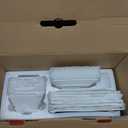 Porlien 24-Piece Classic Square Dinnerware Set for 6-Off White Plates