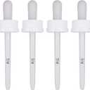 6Pack Replacement Screw Droppers, 1.0 ml Straight Tip Pipette Plastic Closure Top For Minoxidil Bottles