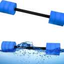 Hikeen Aquatic Exercise Dumbbells Water Dumbbell Pool Resistance Aquatic Fitness Barbells with 4 High-Density EVA Foam Pool Weights Dumbbells, for Water Aerobics Weight Loss (Blue)