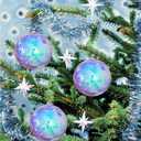 4Pcs Christmas Balls Ornaments for Xmas Tree - Shatterproof Christmas Ball Xmas Tree Decorations Hanging Ball Colorful White PET 4in x 4 Pack