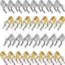 20 Pieces Reusable Nail Extension Forms Guide Protector Nail Tips Acrylic UV Gel Protector for Salon Home Supply(Gold, Silver)