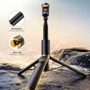 Phone Tripod & Selfie Stick with Remote, Portable, Lightweight for Video Recording Vlog, Extendable Travel Tripod Stand Compatible with iPhone Android, Black, 62"
