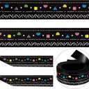 Umigy 30 Pcs Magnetic Strip Bulletin Board Borders 11.81 x 1.5 Inch Magnetic Classroom Borders Decorations for Classroom Whiteboard Bulletin Board Trim(Black)