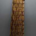 Reed Roller Blinds Shades, Vertical Lifting and Breathable Waterproof Design, Sun Shade and Ventilation, Easy Installation,24" Wx64 H (Brown)