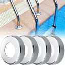 4PCS 304 Stainless Steel Pool Ladder Escutcheon Plates, Fits for 1.9" Diameter Tubing Swimming Pool Handrail, Pool Handrail Covers for Inground Pools or Spa Handrail