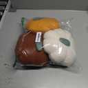 Namalu 3 Pcs Thanksgiving Pumpkin Pillows 3D Throw Cushion Soft Sofa Pillows Stuffed Pumpkin Decoration for Fall Winter Living Room Home Christmas Thank You Gifts(7.87 Inch,White, Yellow, Brown)