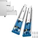 goldenwarm 10 Pair Soft Close Drawer Slides 18 Inch  Heavy Duty Full Extension Drawer Glides, Ball Bearing Side Mount Cabinet Rails, 100 LB Capacity Smooth Quiet Close for Kitchen Furniture Drawers