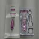 Beanify Electric Razor for Women Men, 4 in 1 Painless Ladies Wet & Dry Body Razors and Facial Hair Remover, Rechargeable Led Display Hair Removal Kit for Nose Face Body Leg Bikini Arm Hair (Pink)