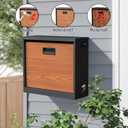 Wall Mount Mailbox for House Outside, Large Capacity Mailboxes, Outside Package Delivery Box for Home, Office, School to Collect Package and Mail, Small