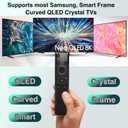 Replacement Remote for Samsung TVs with Voice Search Function and Silicone Case Compatible with UHD Neo QLED OLED 4K and 8K Smart TVs (Orange)