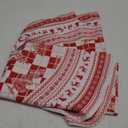 Christmas Tablecloth 60 x 84 Inch for Rectangle Tables, Xmas Plaid Table Cloth Rectangular Red and White Decorative Table Cover for Dinner Picnic Patio Party