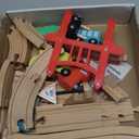 Tiny Land Wooden Train Set for Toddler - 39 Pcs- with Wooden Tracks Compatible with Major Brands - Expandable, Changeable-Train Toy for 3 4 5 Years Old Girls & Boys