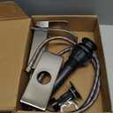 Ryuwanku Bathroom Faucet Brushed Nickel Modern Waterfall Bathroom Sink Faucet with Single Handle Suitable for 1 or 3 Holes,Supply Deck Plate and Hose