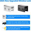 Window Locks, 6 Sets Sliding Window Locks, Sliding Door Lock, Childproof Safety Window Lock Clamps Window Bar or Home School and Office Yellow