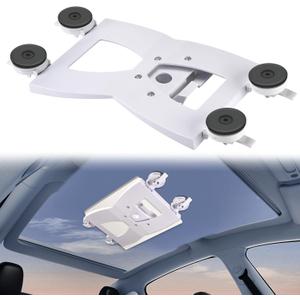 GADFISH Starlink Mini Mount for Roof - 4 Adjustable & Washable Suction Cup Holder, Anti-Gravity Car/RV Glass Mount for Camping, Outdoor Travel & Signal Reception, White