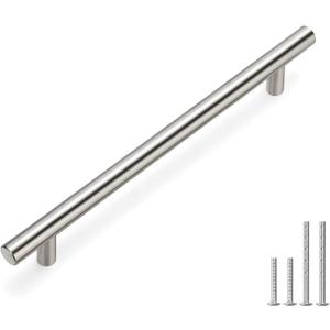 homdiy 20 Pack Brushed Nickel Cabinet Hardware Cabinet Pulls - HD201SN Cupboard Handles Modern Cabinet Door Handles 7-1/2inch Hole Center Modern T-Bar Pulls