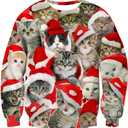 RAISEVERN Christmas Sweatshirt for Men Women Funny Pullover Xmas Top