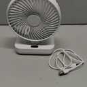 Oscillating Table Fan Small Oscillating Fan for Bedroom/Indoor/Outdoor Ultra Quiet Mini Desk Fan Auto 90 Rotated 4 Speeds 5in Wall Mounted Cordless Portable Rechargeable (White)