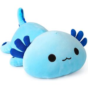 Onsoyours Cute Axolotl Plushie, Soft Stuffed Animal Salamander Plush Pillow, Kawaii Plush Toy for Kids (Blue Axolotl A, 13")
