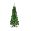 4.5-ft Pre-lit Pencil Artificial Christmas Tree with White LED Lights