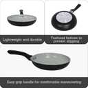 IMUSA 8 in Premier Ceramic Nonstick Frying Pan with Cool Touch Handle - Lightweight Aluminum Skillet for Eggs, Meat and Fish - PTFE-Free Non Stick Kitchen Cookware