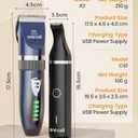 oneisall Cat Clippers and Paw Trimmer 3 in 1 Cat Grooming Kit,Cat Clippers for Matted Hair,Cordless Kitty Shaver for Matted Long Hair,2 Speed Pet Clippers