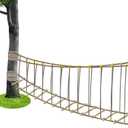 Outdoor Bridge Rope Ladder for Kids Rope Bridge Outdoor Obstacle Course Solid Wood Balance Climbing Bridge Slack Lines for Backyard for Child Outdoor Playground Equipment (19.6 FT)