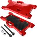 GTBRacing CNC Aluminum Alloy Front Rear Universal Suspension Arms Set for 1/ 5 RC Car LOSI Desert Buggy XL DBXL DBXL-E V1.0/ 2.0 Upgrade Part (with Carbon Fiber Plate Red)