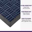 DEXI Front Door Mat Outside Entrance, 2x3 ft Rubber Entry Doormat Heavy Duty, Welcome Mats Non Slip for Inside House Floor Entryway Back Doors Exterior Patio, Maze Blue