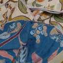 Boho Throw Blanket for Bed, 100% Cotton Soft Rustic Quilt Fall Blanket, 80"x90" Floral Printed Farmhouse Decor Bed Blankets, All Season Rustic Reversible Bohemian Throw Quilt