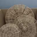  Boho Wall Decor - Set of 3 Woven Jute Wall Baskets, Boho Wall Art & Decorative Basket Set, Farmhouse Wall Hanging, Hand Woven Wall Panels for Living Room, Bedroom