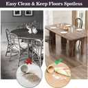5'×8' Frosted Clear Floor Mat Under Dining Room Table